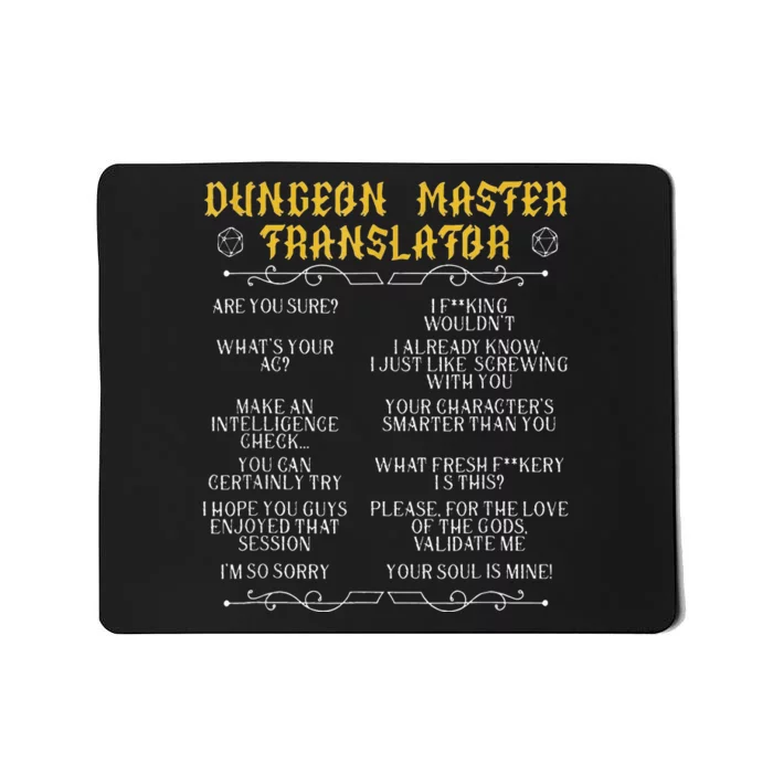 GamingmasterBoard Game Role Player Dungeon Mousepad