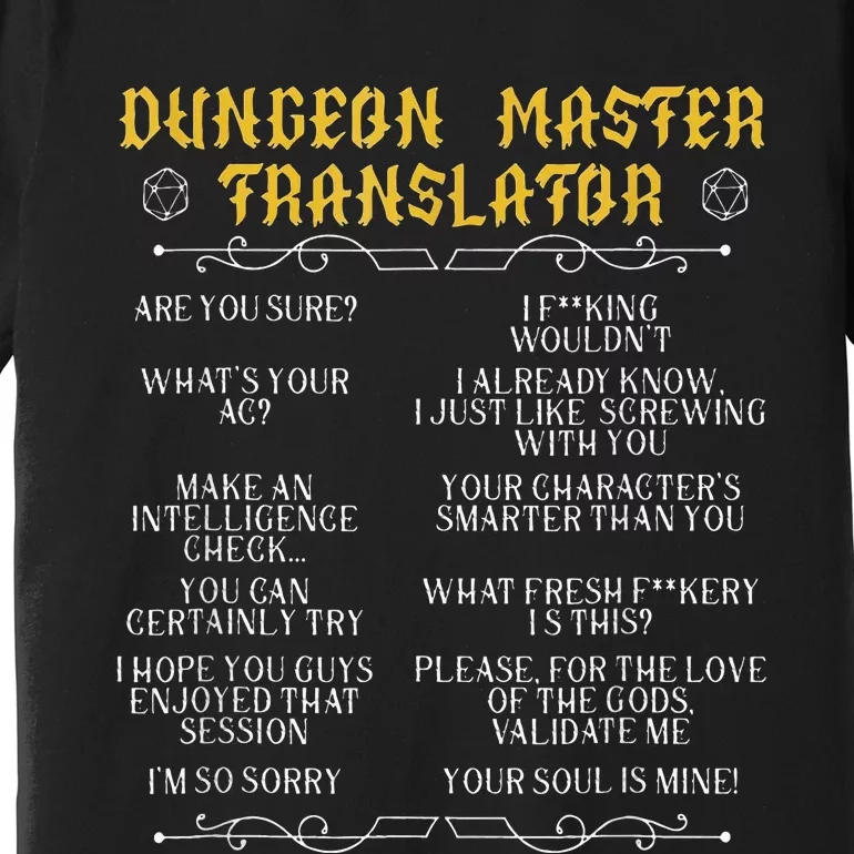 GamingmasterBoard Game Role Player Dungeon Premium T-Shirt