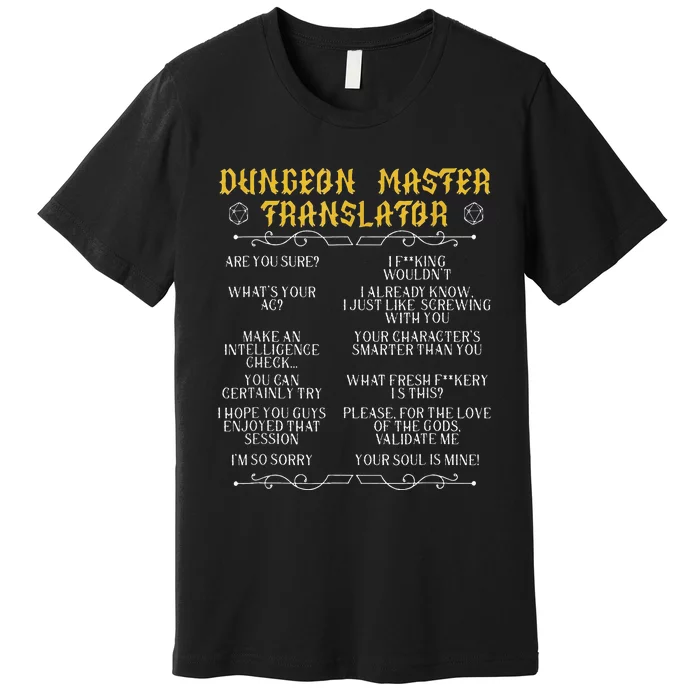 GamingmasterBoard Game Role Player Dungeon Premium T-Shirt