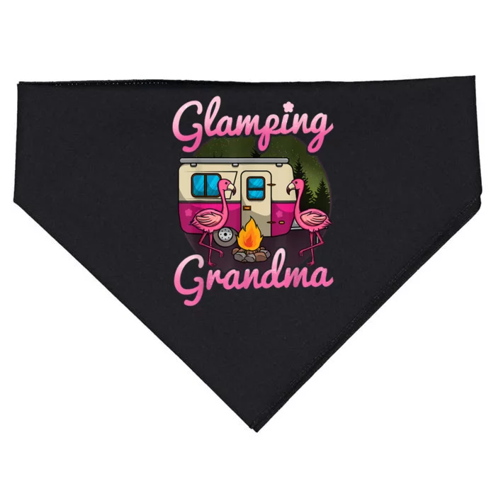 Glamping Grandma RV Flamingos Gift Camper Camping Gift USA-Made Doggie Bandana