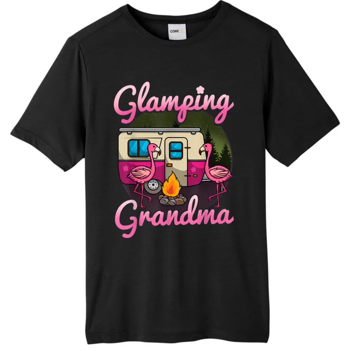 Glamping Grandma RV Flamingos Gift Camper Camping Gift ChromaSoft Performance T-Shirt