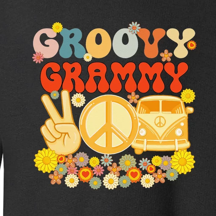 Groovy Grammy Retro Matching Family Baby Shower Mother's Day Toddler Sweatshirt