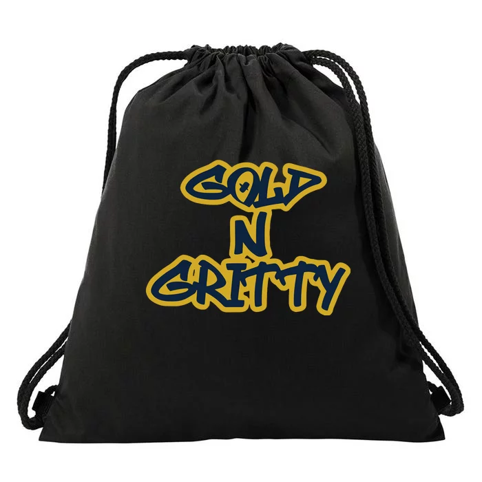 Grit Grateful Resilient Intensity Together Gold N Gritty Drawstring Bag