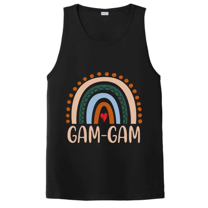 Gamcute Giftgam Rainbow Grandma Cute Mothers Day Funny Gamcute Giftgam Gift Performance Tank