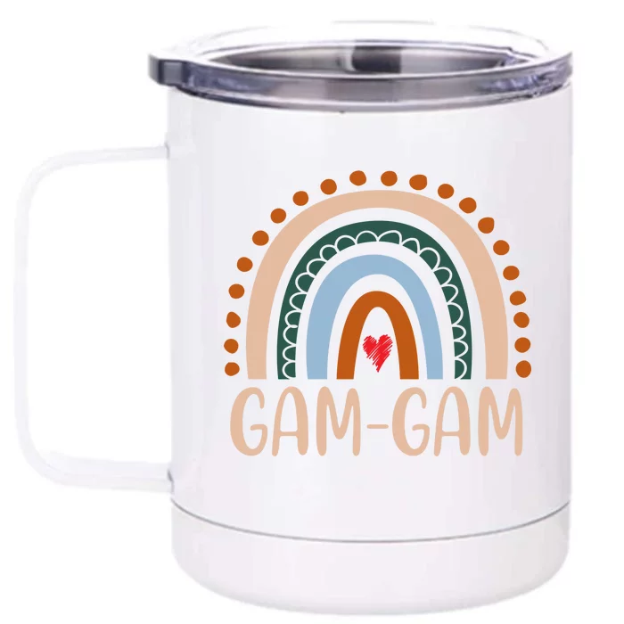 Gamcute Giftgam Rainbow Grandma Cute Mothers Day Funny Gamcute Giftgam Gift Front & Back 12oz Stainless Steel Tumbler Cup