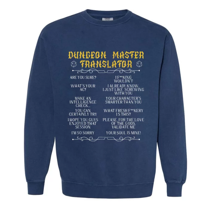 Gamingmasterboard Game Role Player Dungeon Garment-Dyed Sweatshirt