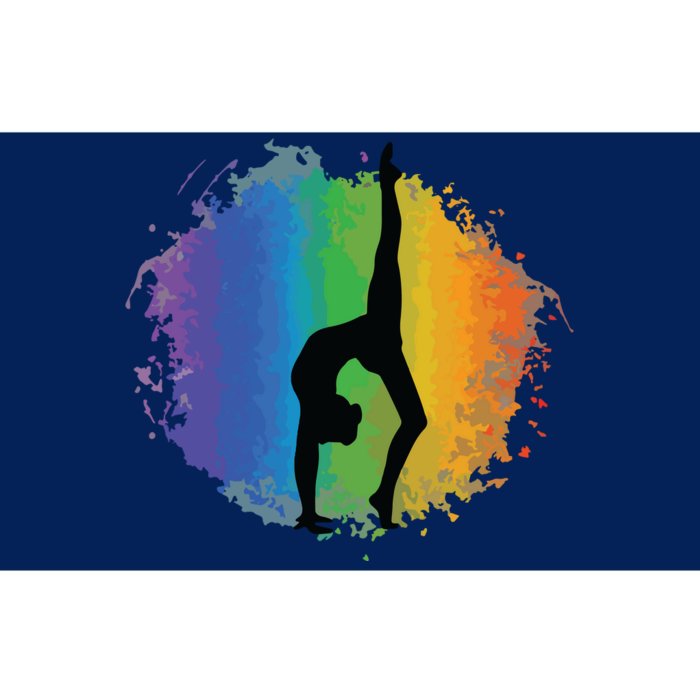 Girl Gymnastics Rainbow Colors Acrobatic Acro Gymnast Bumper Sticker