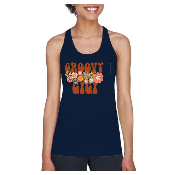 Groovy Gigi Retro Matching Family Baby Shower Mother's Day Women's Racerback Tank