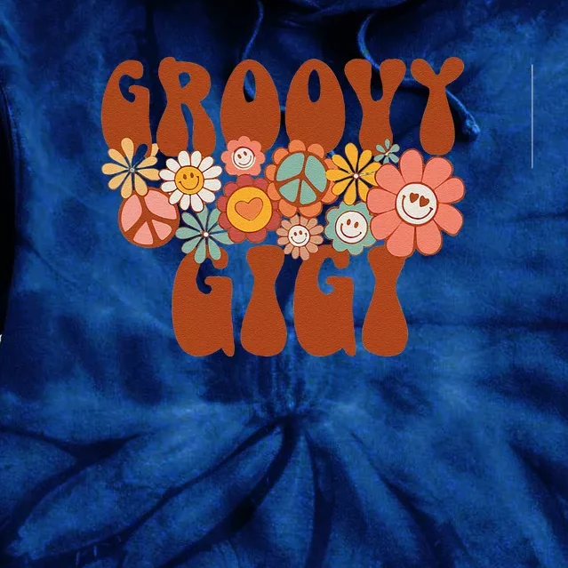 Groovy Gigi Retro Matching Family Baby Shower Mother's Day Tie Dye Hoodie