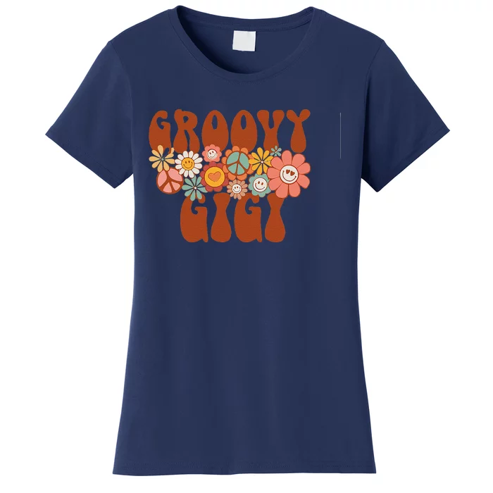 Groovy Gigi Retro Matching Family Baby Shower Mother's Day Women's T-Shirt