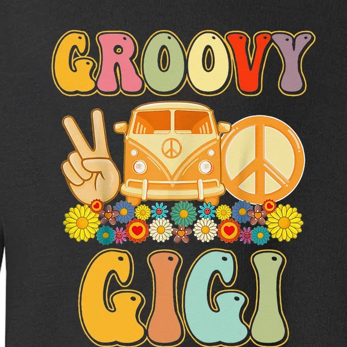 Groovy Gigi Retro Matching Family Baby Shower Mother's Day Toddler Sweatshirt