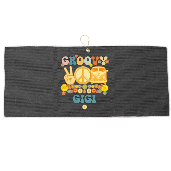 Groovy Gigi Retro Matching Family Baby Shower Mother's Day Large Microfiber Waffle Golf Towel