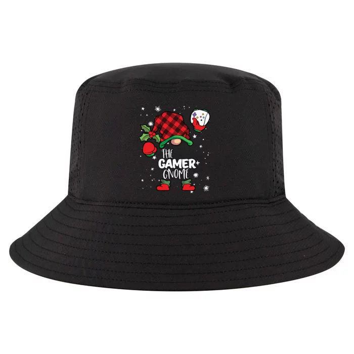 Gamer Gnome Red Buffalo Plaid Matching Family Christmas Cool Comfort Performance Bucket Hat