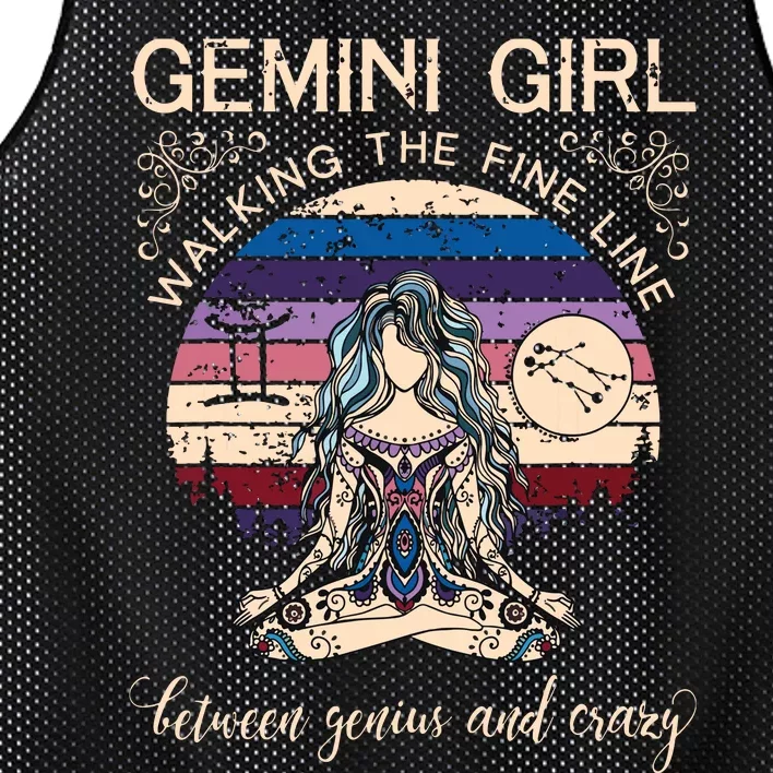 Gemini Girl Retro Zodiac Mesh Reversible Basketball Jersey Tank