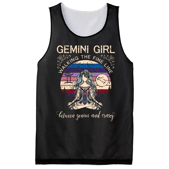 Gemini Girl Retro Zodiac Mesh Reversible Basketball Jersey Tank