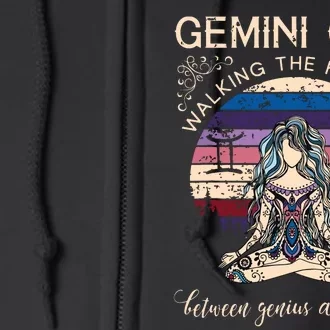 Gemini Girl Retro Zodiac Full Zip Hoodie