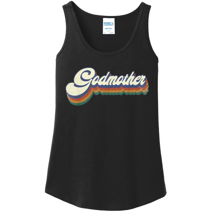 Godmother Gifts Retro Vintage Mother's Day Godmother Ladies Essential Tank