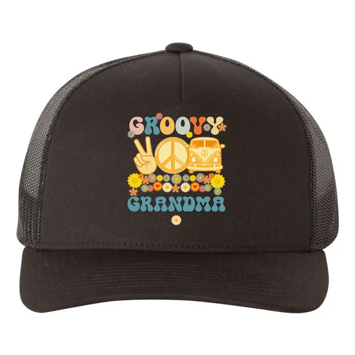 Groovy Grandma Retro Matching Family Baby Shower Mother's Da Yupoong Adult 5-Panel Trucker Hat