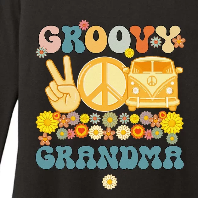 Groovy Grandma Retro Matching Family Baby Shower Mother's Da Womens CVC Long Sleeve Shirt