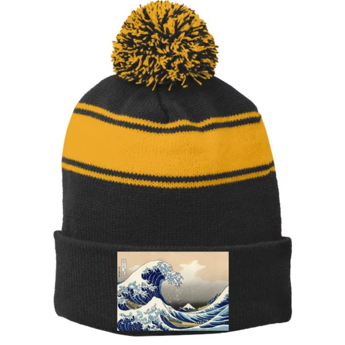 Greatwave Stripe Pom Pom Beanie