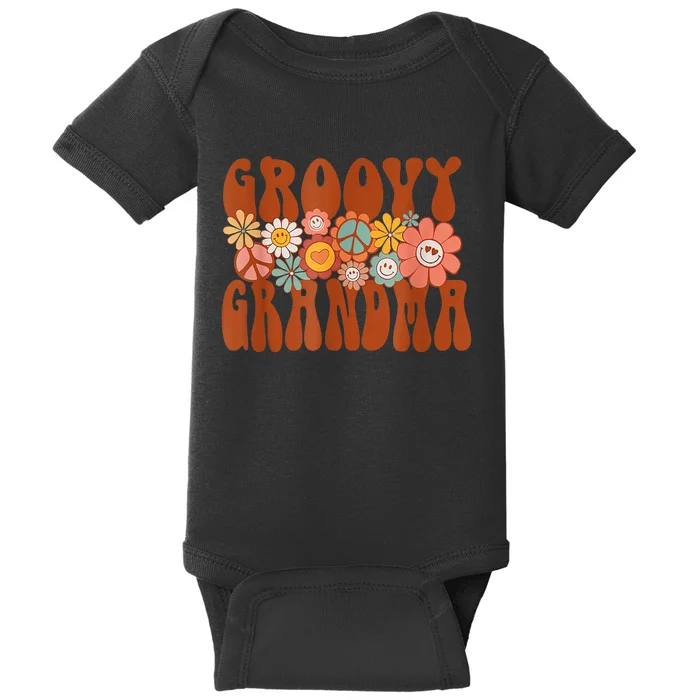 Groovy Grandma Retro Matching Family Baby Shower Mothers Day Baby Bodysuit