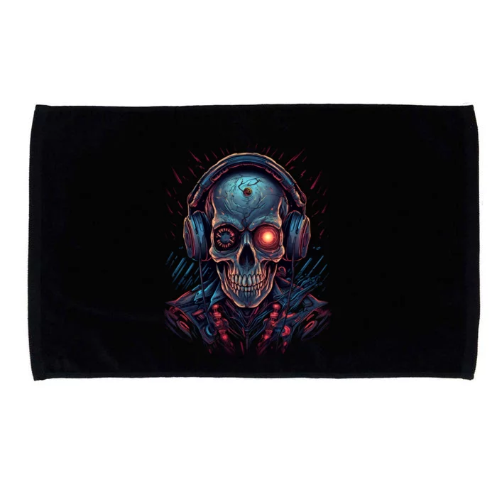 Gaming Gamer Skeleton Video Games Halloween Gift Microfiber Hand Towel