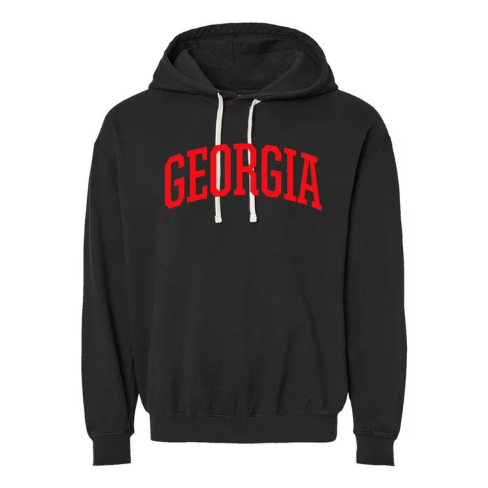 Georgia Georgia Sports Collegestyle Garment-Dyed Fleece Hoodie