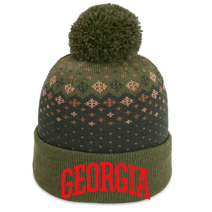 Georgia Georgia Sports Collegestyle The Baniff Cuffed Pom Beanie