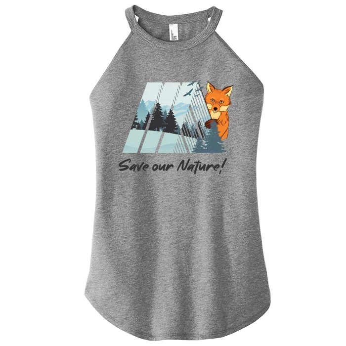 Go Green! Save The Earth Save Our Nature! Great Gift Women’s Perfect Tri Rocker Tank