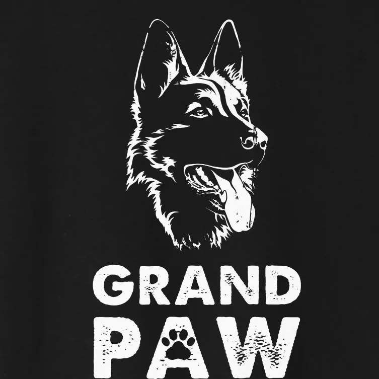 Grandpaw German Shepherd Grandpa GSD Dad Women's Crop Top Tee