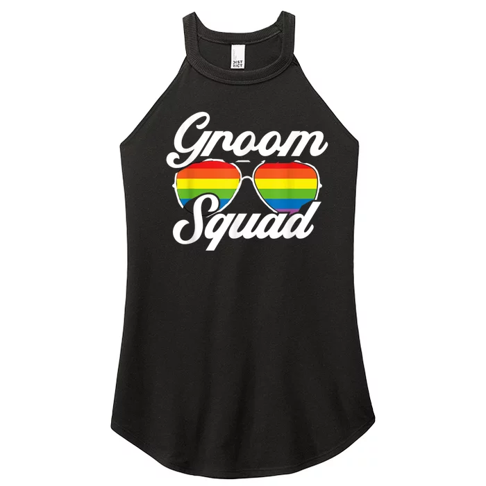 Gay Groom Squad LGBT Wedding Ceremony Bachelor Party Women’s Perfect Tri Rocker Tank