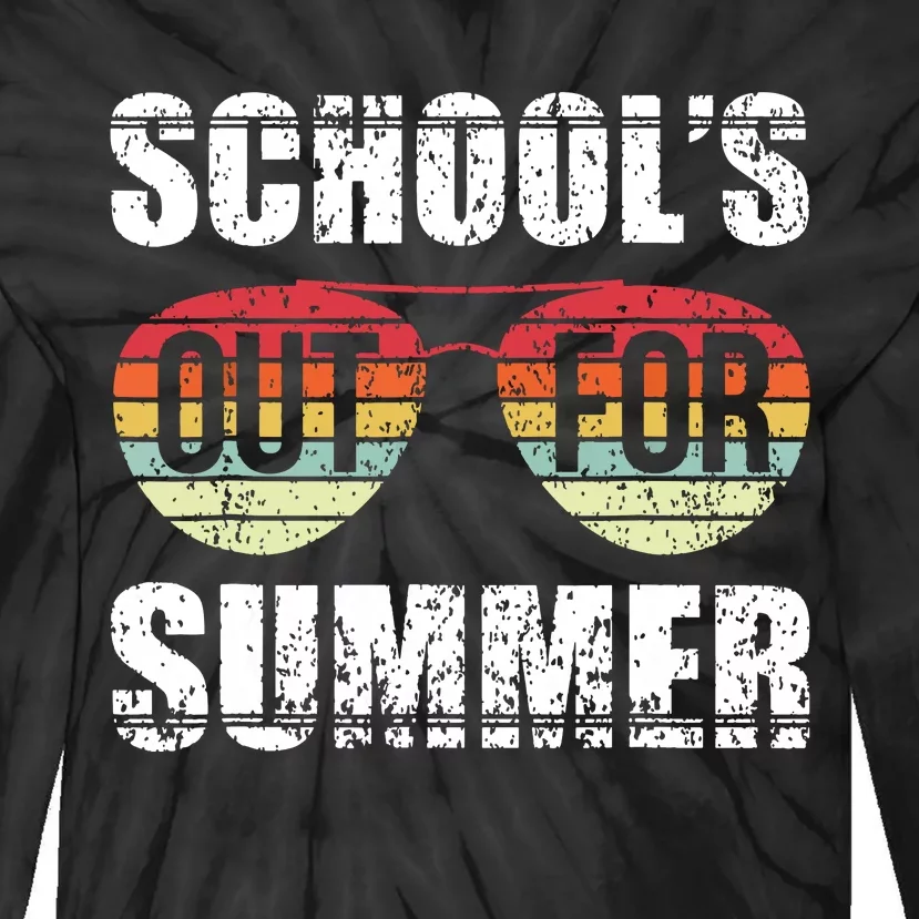 Graduation Gift Schools Out For Summer Students Teacher Tie-Dye Long Sleeve Shirt