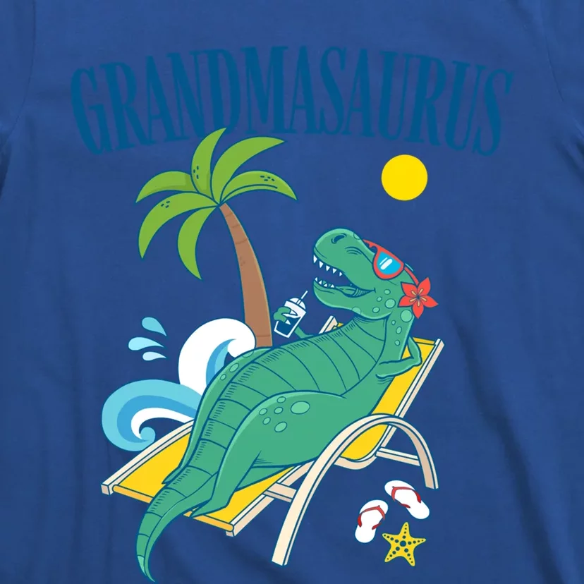 Grandmasaurus Grandma Saurus Dinosaur Family Vacation Beach Gift T-Shirt