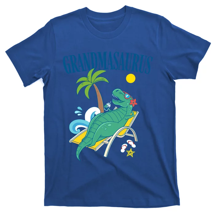 Grandmasaurus Grandma Saurus Dinosaur Family Vacation Beach Gift T-Shirt