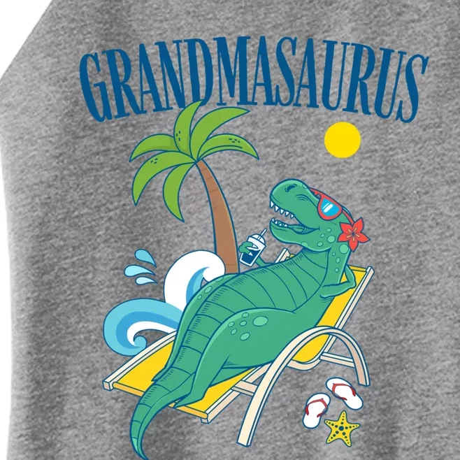 Grandmasaurus Grandma Saurus Dinosaur Family Vacation Beach Gift Women’s Perfect Tri Rocker Tank