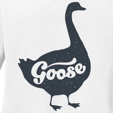 Grey Goose Simple Distress Ladies Missy Fit Long Sleeve Shirt