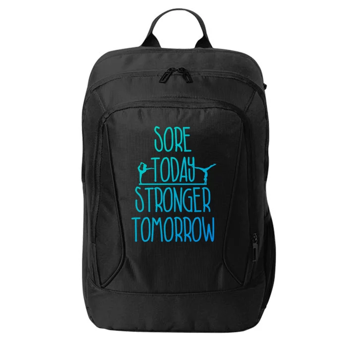 Gymnast Gift Sore Today Stronger Tomorrow Funny Gymnastics Gift City Backpack