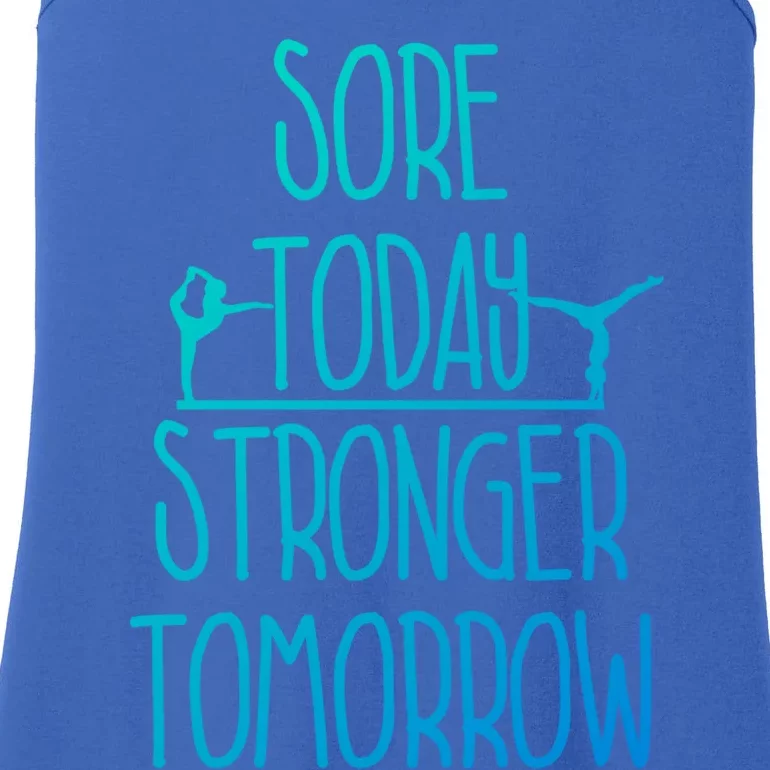 Gymnast Gift Sore Today Stronger Tomorrow Funny Gymnastics Gift Ladies Essential Tank