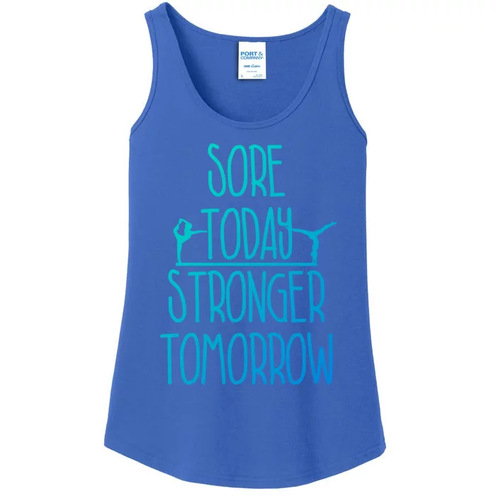 Gymnast Gift Sore Today Stronger Tomorrow Funny Gymnastics Gift Ladies Essential Tank