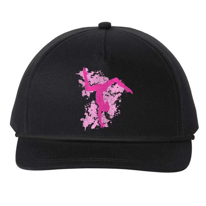 Gymnastics Gymnast Splatter Gift Snapback Five-Panel Rope Hat