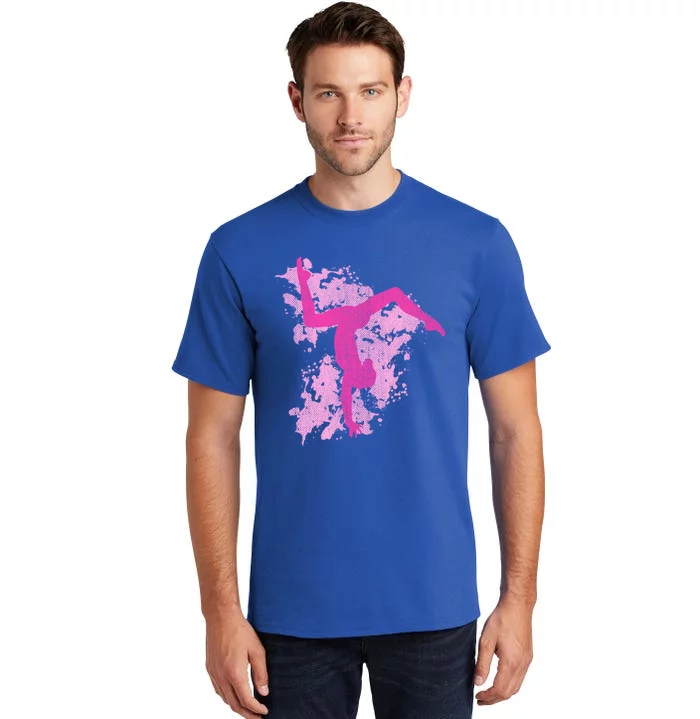 Gymnastics Gymnast Splatter Gift Tall T-Shirt