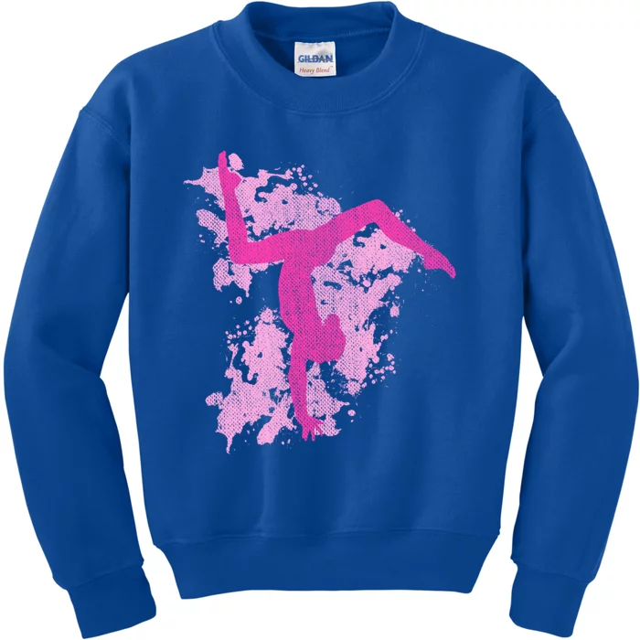 Gymnastics Gymnast Splatter Gift Kids Sweatshirt