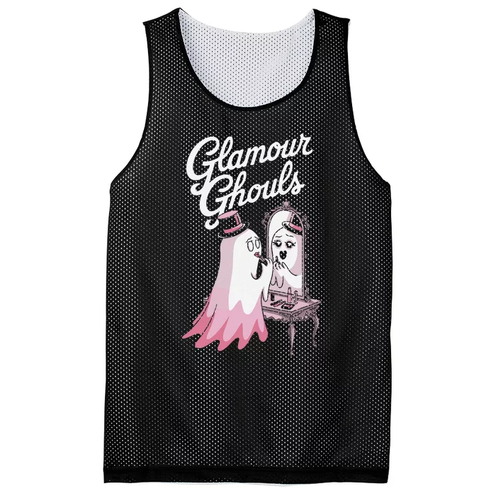 Glamour Ghouls Spooky Fashion For Halloween Lovers Mesh Reversible Basketball Jersey Tank