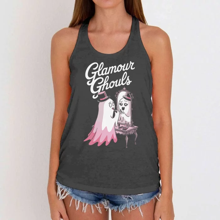 Glamour Ghouls Spooky Fashion For Halloween Lovers Women's Knotted Racerback Tank