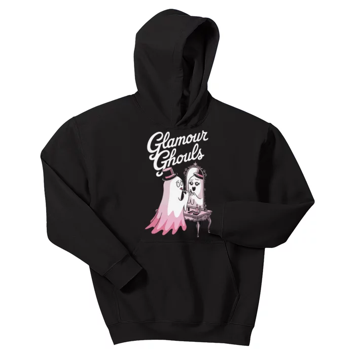 Glamour Ghouls Spooky Fashion For Halloween Lovers Kids Hoodie