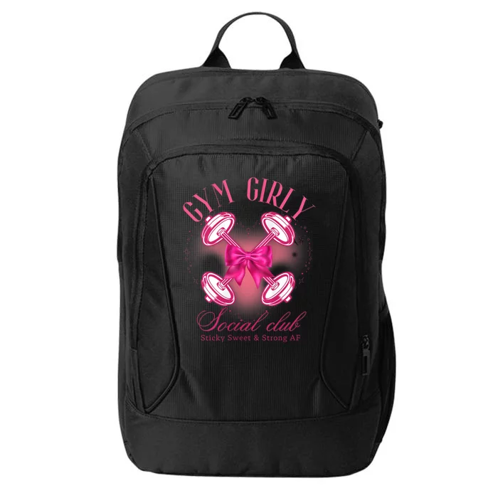 Gym Girly Social Club Retro Vintage Trendy Designs City Backpack