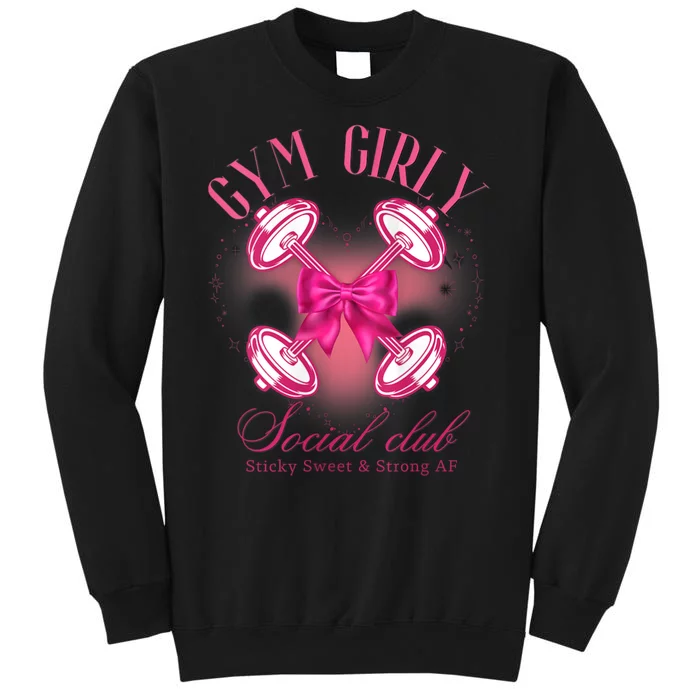 Gym Girly Social Club Retro Vintage Trendy Designs Tall Sweatshirt