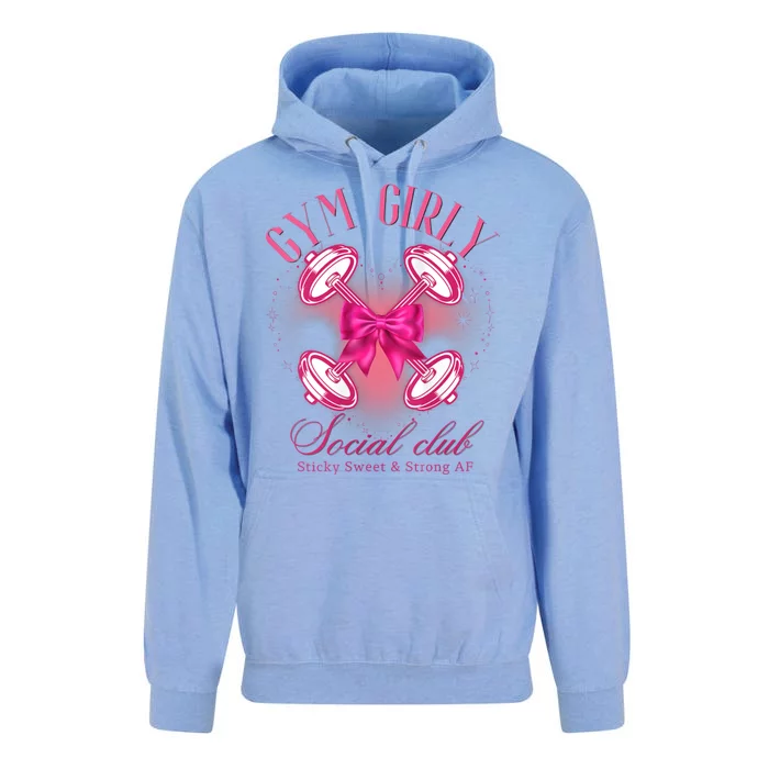 Gym Girly Social Club Retro Vintage Trendy Designs Unisex Surf Hoodie