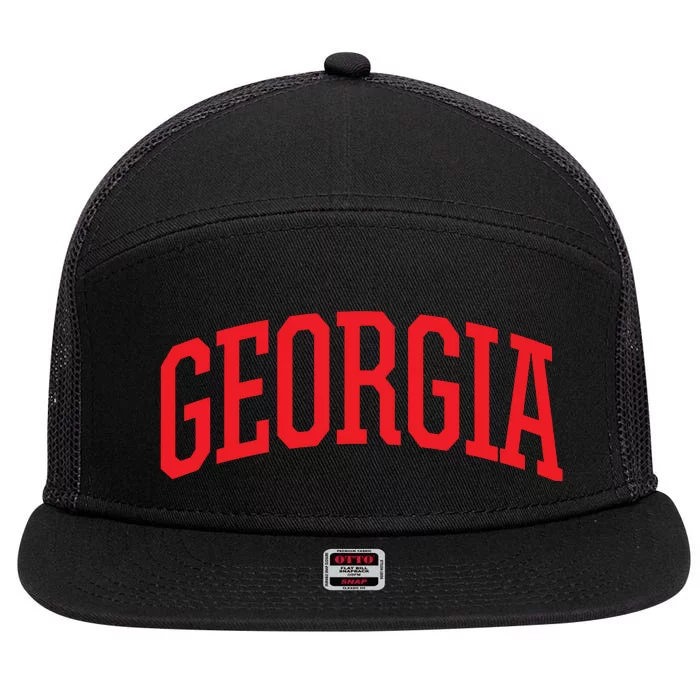 Georgia Georgia Sports Collegestyle T Ga 7 Panel Mesh Trucker Snapback Hat