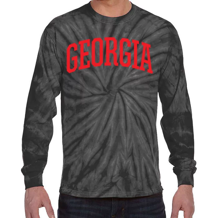 Georgia Georgia Sports Collegestyle T Ga Tie-Dye Long Sleeve Shirt